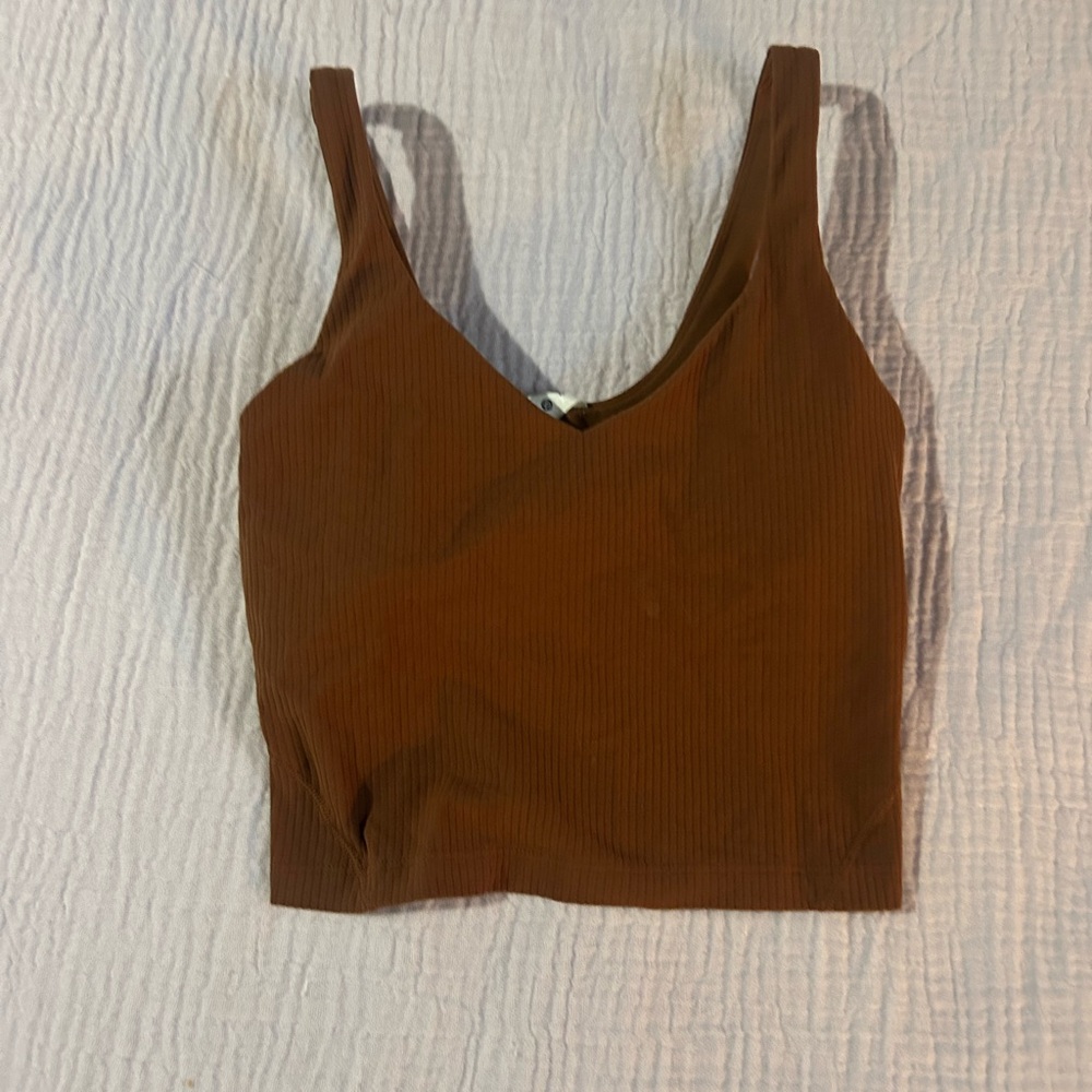 Lululemon Athletica Ribbed Align Top Roasted Brown